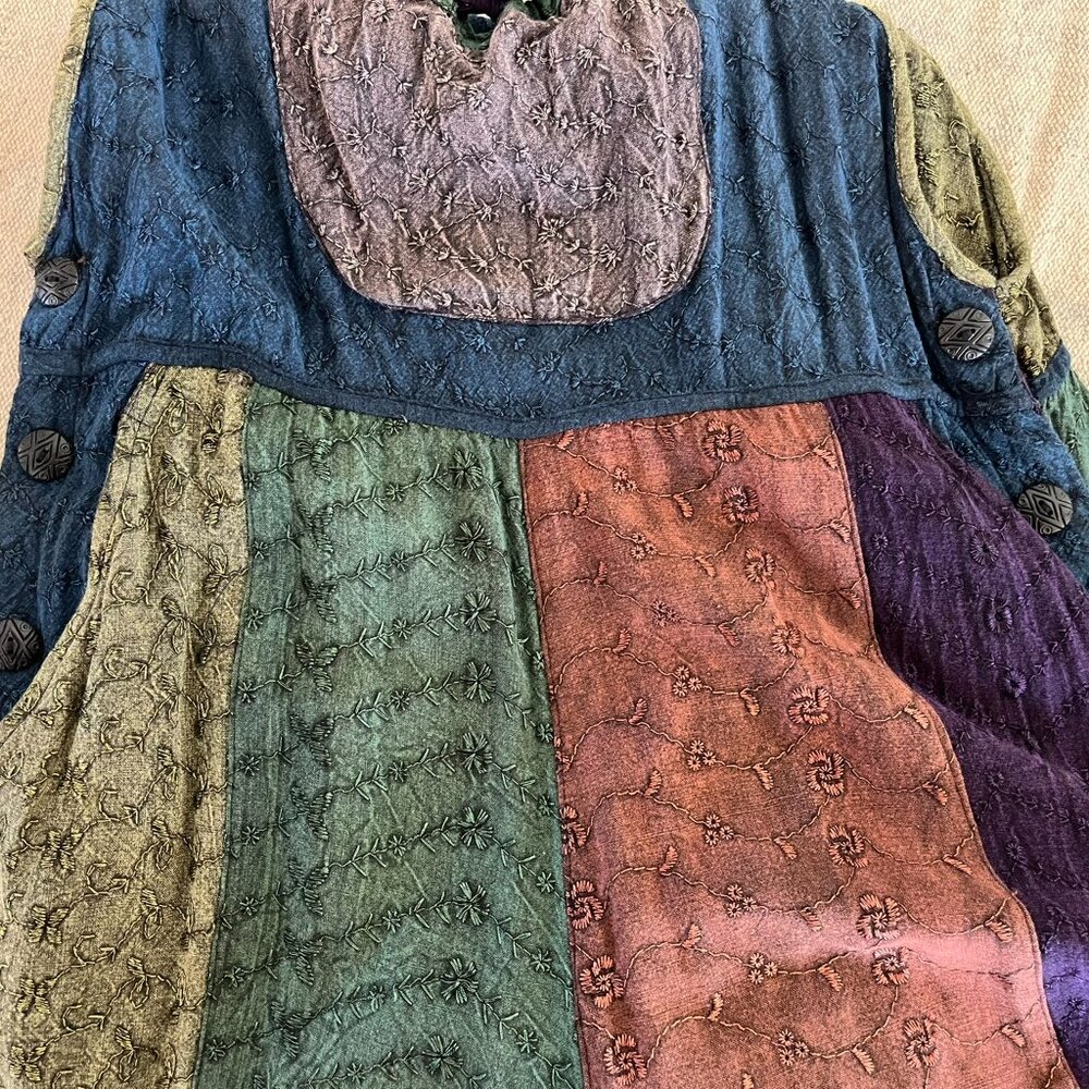 Sacred Threads Woman's Berry Fall Patchwork Boho … - image 2